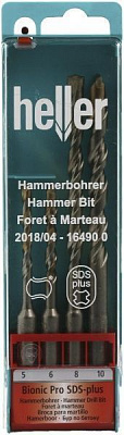 Набір бурів Heller Bionic SDS-plus 4 шт. 16490