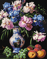Картина по номерам Красота ирисов sophiia illustrations 40x50 см Ideyka KHO3288