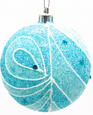 Куля Візерунок d60 60 мм блакитний/білий 2294