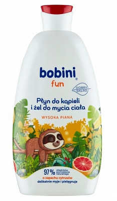 Детский гель для купания Bobini с ароматом цитруса Fun 500 мл