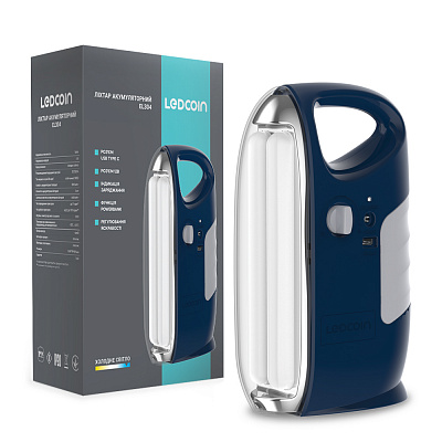 Ліхтар світлодіодний LEDCOIN EL304 10 Вт синій