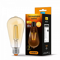 Лампа світлодіодна Videx FIL ST64 10 Вт E27 2200 К 220 В жовта 26629 