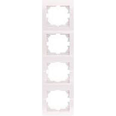 Рамка чотиримісна Lezard DERIY вертикальна білий 702-0200-154
