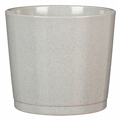 Кашпо керамическое Scheurich круглый 10,44 л серо-коричневый (146764) 