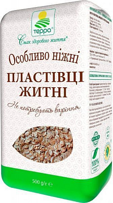 Пластівці Терра житні швидкого приготування 500 г