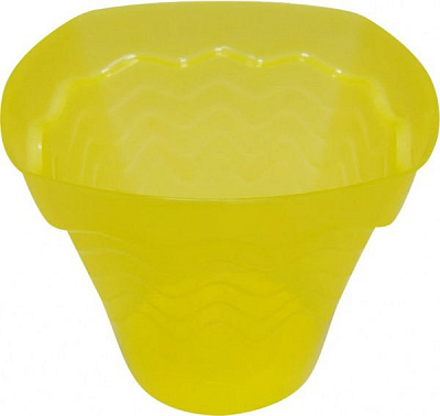 Кашпо декоративное ВОЛНА D 184 фигурный 2 л желтый 