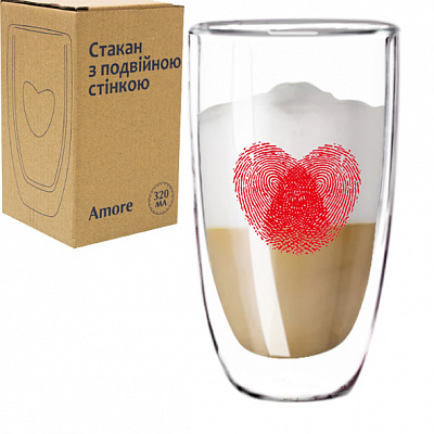 Стакан для латте с двойной стенкой Amore 201-18 320 мл 1 шт. S&T 