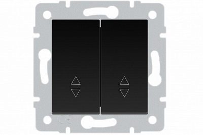 Механизм выключателя проходной двухклавишный HausMark Stelo антрацит 501-4288-106