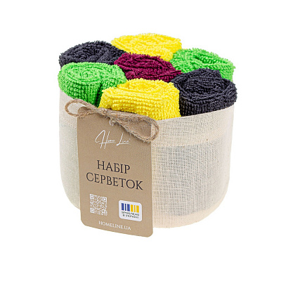 Набір серветок Homeline мікрофібра 30x30 см в асортименті