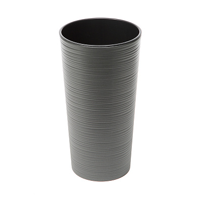 Вазон пластик DLUTO 25х47 круглый графит 9,5 л Lamela (9507269)
