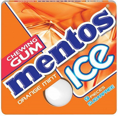 Жевательная резинка Perfetti - Van Melle Mentos Ice Апельсин и мята 12.9 г 