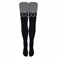 Колготки детские для девочек Легка хода 8203 черный-серый 