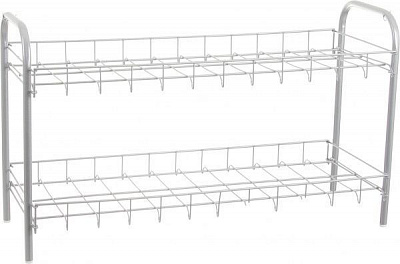 Этажерка Metaltex 2-уровневая для обуви SHOE2 230x640x370 мм / серебряный 