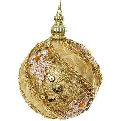 Шарик новогодний Роксолана SDA37180G 80 мм