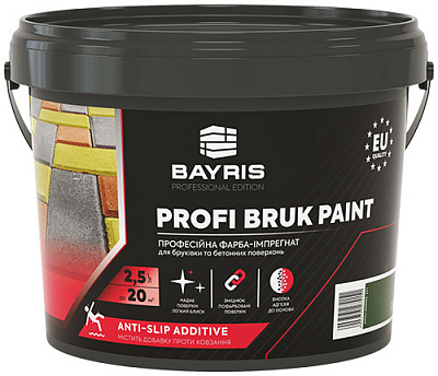 Фарба для бруківки акрилова Bayris PROFI BRUK PAINT напівмат жовтий 5л