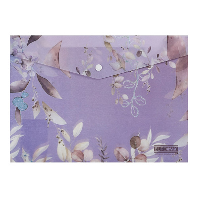 Папка-конверт ARABESKI А4 сливовий Buromax BM.3943-48