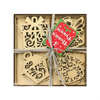 Набор основ для росписи и декорирования из фанеры Ажурный (4 од. в ассорт х 3) 