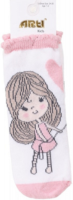 Носки для девочек ARTI 200145 р.1-2 молочный 