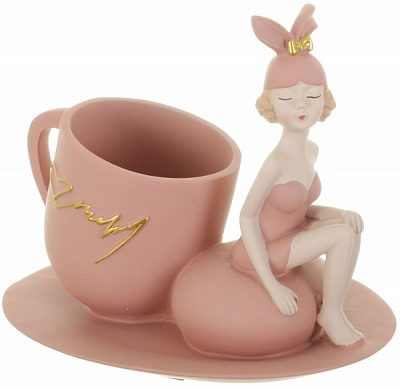 Статуэтка Винная рюмка розовая