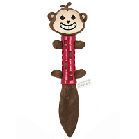 Іграшка для собак AnimAll GrizZzly Мавпа коричневий із червоним (183390)