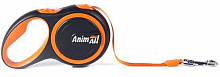 Поводок-рулетка AnimAll S Оранжево-черный до 15кг