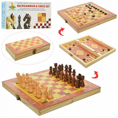 Игра настольная Шахматы 3в1 (шашки, нарды) YT29A-B