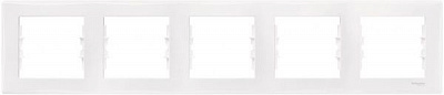 Рамка пятиместная Schneider Electric Sedna горизонтальная белый SDN5800921