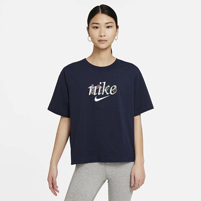 Футболка Nike W NSW TEE BOXY NATURE DD1456-451 р. L темно-серый