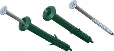 Дюбель ударний гриб 6x40 мм 100 шт. зелений