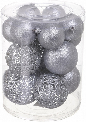 Набор елочных шаров Комплект № 75 d 80 мм 15 шт./уп.