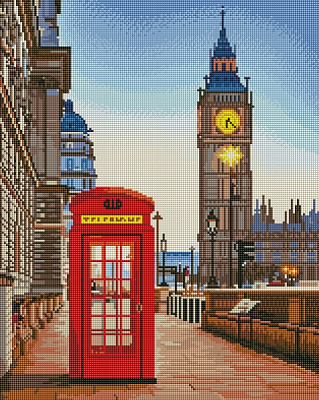 Алмазна мозаїка Вогні Лондона 40x50 см DBS0016 Brushme
