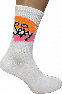 Шкарпетки krazy sox 1873 р.38-42 білий із принтом