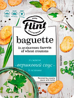 Сухарики Flint пшеничні “Вершковий соус з зеленю” 110 г (Baguette) 