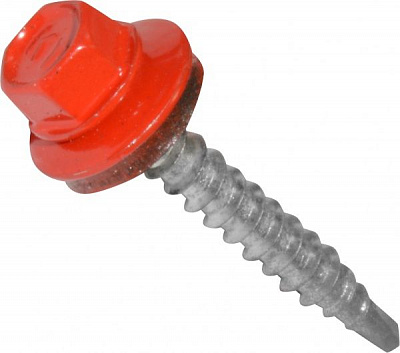 Саморез кровельный по дереву 4,8x35 мм 250 шт огненно-красный RAL 3000 12304803511;RAL 3000kb Expert Fix