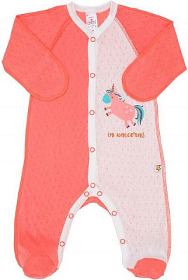 Комбинезон детский ТМ Софія Единорог р.62 коралловый 180362 