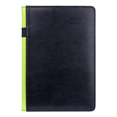 Ежедневник А5 City 2021 черный Leo Planner