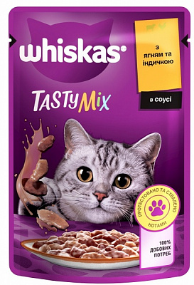 Корм Whiskas Cмачний мікс в соусі з ягням та індичкою 85 г