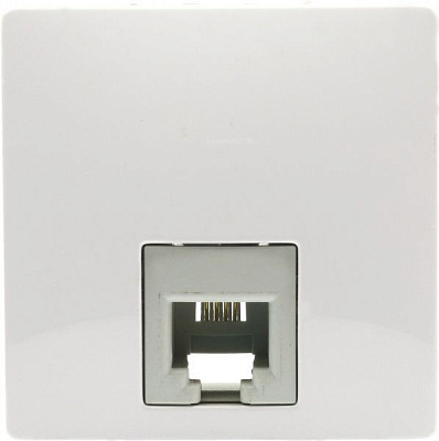 Розетка телефонная Schneider Electric Unica широкая белый MGU3.492.18