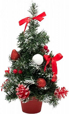 Елка искусственная украшенная 30 см 471966 зеленый