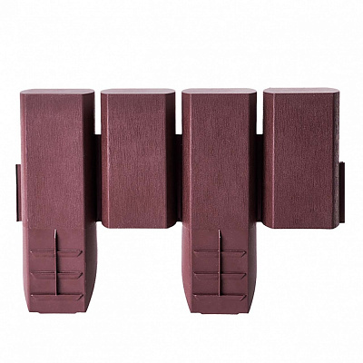 Ограждение Алеана для клумб и грядок 130х90х15 см (L-3,8 м) коричневый