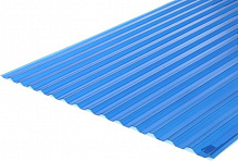 Гофрований монолітний полікарбонат Bauglas Strong 3000x1050 мм синій 