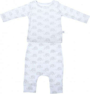 Комплект Фламинго Слоны бело-серый р.74 675-222-17 