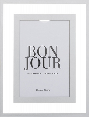 Рамка для фото Bonjour 1 фото 10x15 см серебряный 