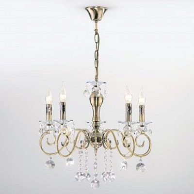 Люстра подвесная Strotskis Ravenna 5x60 Вт E14 античная бронза 10104/5