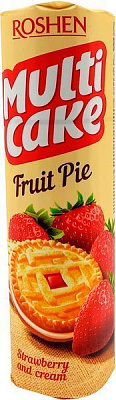Печенье Roshen Multicake c начинкой клубника-крем (4823077609091) 195 г 