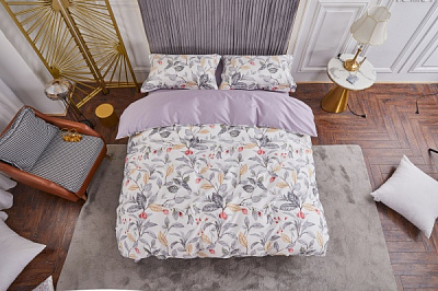 Комплект постільної білизни Forio сімейний різнокольоровий La Nuit