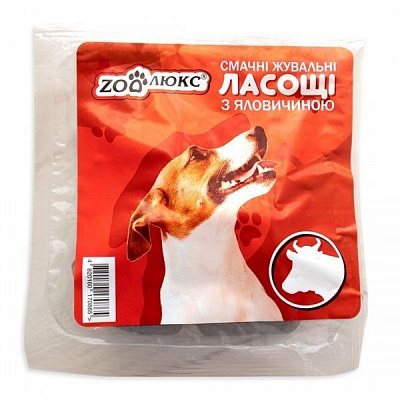 Ласощі Zooлюкс жувальні з яловичиною, 180 г