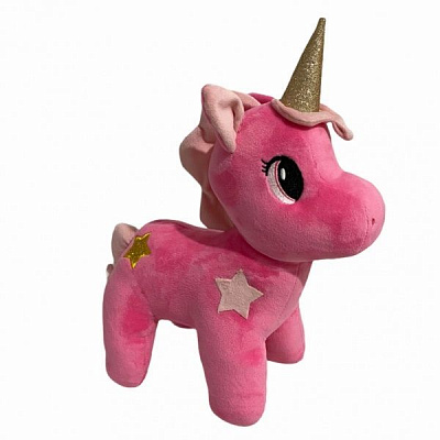 Мягкая игрушка Stip Единорог малиновый 30 см
