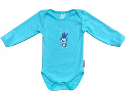Боді дитяче унісекс Bambinelli бірюзовий р.80 бірюзовий із малюнком Б301-5