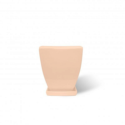 Горшок керамический Резон Конус квадратный 1,1л персиковый 